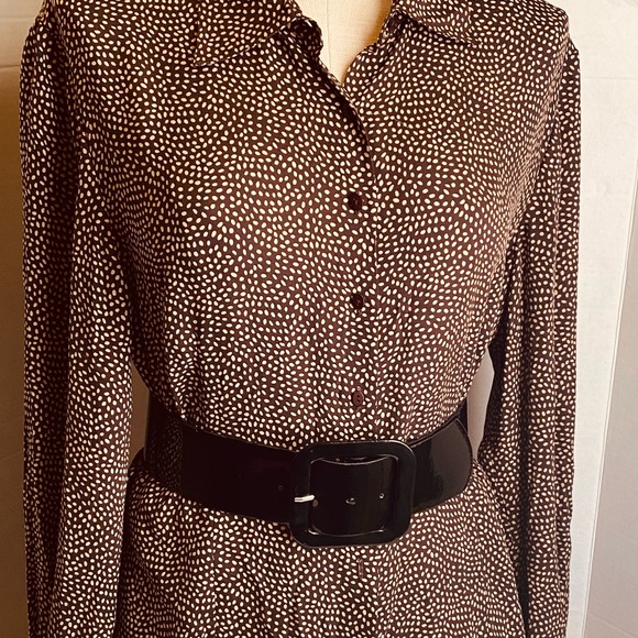 The Look By Randolph Duke 100% Silk Blouse w/scarf - Picture 9 of 10